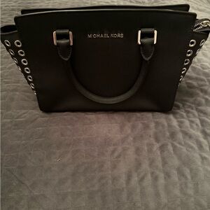 Michael Kors Black Accordion Crossbody Handbag